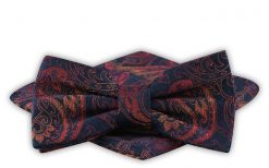 Mucha Męska z Poszetką - Alties - Miedziany, Orientalny Wzór. Brązowe krawaty i muchy Alties, bez wzorów, eleganckie. Za 54.00 zł.