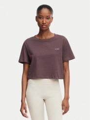 Guess T-Shirt V6GI17 K2984 Brązowy Regular Fit. Brązowe t-shirty damskie Guess, m, z aplikacjami, z bawełny, bez kołnierzyka, bez ramiączek. Za 134.99 zł.