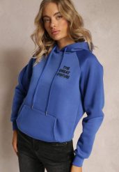 Granatowa Wsuwana Bluza z Kapturem Sivame. Niebieskie bluzy damskie Renee, l, bez wzorów, z polaru, casualowe, bez ramiączek, z kapturem. Za 79.99 zł.