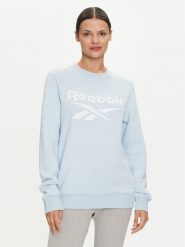 Reebok Bluza Fleece Crew 100037628 Niebieski Regular Fit. Niebieskie bluzy damskie Reebok, m, bez wzorów, z bawełny, sportowe, bez ramiączek, bez kaptura. Za 159.99 zł.