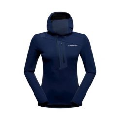 Bluza damska z kapturem La Sportiva Big Wall. Niebieskie bluzy damskie La Sportiva, l, bez wzorów, z elastanu, klasyczne, bez ramiączek, z kapturem. Za 706.95 zł.