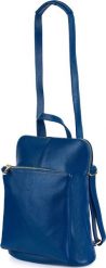 Beltimore Skórzany plecak damski torba 2w1 elegancki A4 włoski pojemny niebieski Vera Pelle S40. Niebieskie plecaki damskie Beltimore, bez wzorów, eleganckie. Za 249.99 zł.