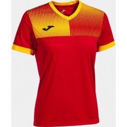T-shirt damski Joma Eco Supernova czerwono-żółty XL z bawełny organicznej. Czerwone t-shirty damskie Joma, xl, bez wzorów, z bawełny, sportowe, bez kołnierzyka, bez ramiączek. Za 176.99 zł.