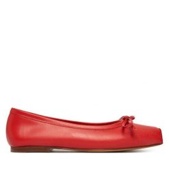 Baleriny Balagan. Czerwone balerinki damskie BALAGAN, bez wzorów, bez obcasa, bez zapięcia. Za 549.99 zł.