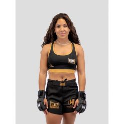 Damski biustonosz do mma Metal Boxe Hexagone. Czarne bielizna sportowa damska METAL BOXE, l, bez wzorów. Za 131.00 zł.