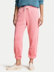 Polo Ralph Lauren Spodnie dresowe 211935585002 Różowy Regular Fit. Czerwone spodnie dresowe damskie Polo Ralph Lauren, bez wzorów, z bawełny. Za 699.99 zł.