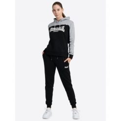 Bluza z kapturem dla kobiet Punch Lurgan. Czarne bluzy damskie Lonsdale, l, bez wzorów, z dresówki, bez ramiączek, z kapturem. Za 321.50 zł.