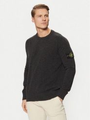 Stone Island Sweter 8115545B4 Szary Regular Fit. Szare swetry męskie Stone Island, m, bez wzorów, z wełny, bez kołnierzyka, bez ramiączek. Za 1,299.00 zł.
