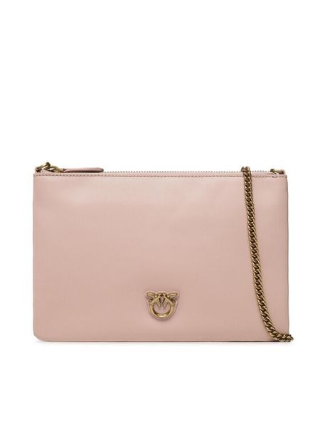 Pinko Torebka Flat Classic PE 23 PCPL 100455 A0F1 Różowy. Czerwone torebki do ręki damskie Pinko, bez wzorów, ze skóry, bez dodatków. Za 389.99 zł.