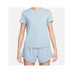 Koszulka do biegania damska Nike One Classic Dri-Fit. Niebieskie bluzki damskie Nike, m, bez wzorów, sportowe, bez kołnierzyka, bez ramiączek. Za 149.99 zł.