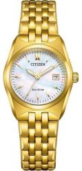 Zegarek Citizen Citizen Eco-Drive EW2293-56D Zegarek damski masa perłowa tarcza 27 mm. Białe zegarki damskie CITIZEN. Za 1,057.99 zł.