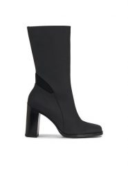 Calvin Klein Jeans Botki Heel Zip Boot Lth Wn YW0YW01113 Czarny. Czarne botki damskie Calvin Klein Jeans, bez wzorów, z jeansu, bez obcasa, na słupku, bez zapięcia. Za 929.99 zł.