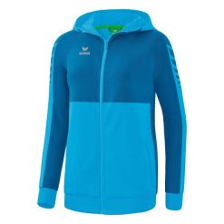 Damska bluza treningowa z kapturem Erima Six Wings. Fioletowe bluzy damskie Erima, m, bez wzorów, z materiału, sportowe, bez ramiączek, z kapturem. Za 241.50 zł.