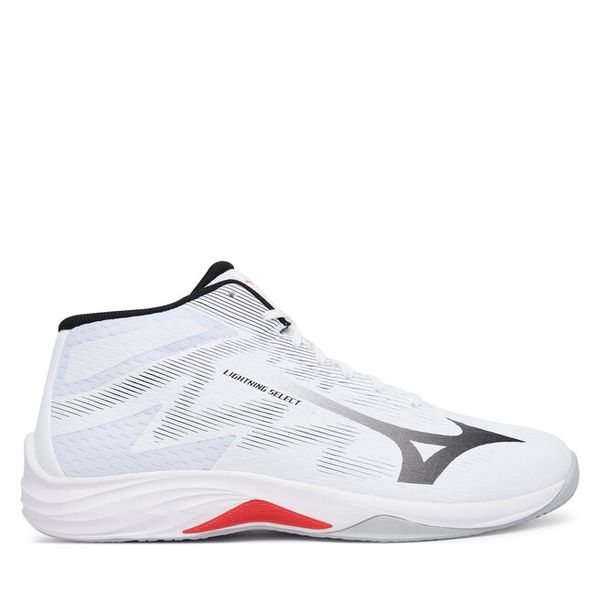 Buty halowe Mizuno. Białe buty sportowe męskie Mizuno, bez wzorów, bez zapięcia. Za 315.99 zł.
