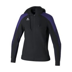 Damska bluza dresowa z kapturem Erima Evo Star. Czarne bluzy damskie Erima, bez wzorów, z dresówki, eleganckie, bez ramiączek, z kapturem. Za 242.50 zł.