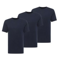3-Pak T-Shirt Mustang Style Alex Granatowy 1017988 4136. Niebieskie t-shirty męskie Mustang, uniwersalny, bez wzorów, bez kołnierzyka, bez ramiączek. Za 149.99 zł.