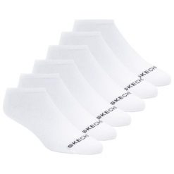 Skarpetki sportowe dla dorosłych 6pk Womens Cotton Nshw Blac. Białe skarpety męskie Skechers, bez wzorów, z bawełny. Za 69.99 zł.