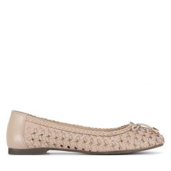 Baleriny Lasocki. Brązowe balerinki damskie Lasocki, bez wzorów, bez obcasa, bez zapięcia. Za 199.99 zł.