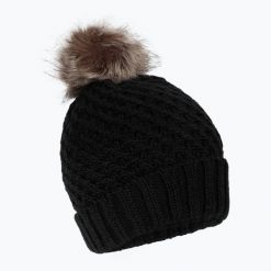 Czapka snowboardowa damska ROXY Blizzard. Czarne czapki damskie Roxy, na zimę, bez wzorów, sportowe. Za 146.80 zł.