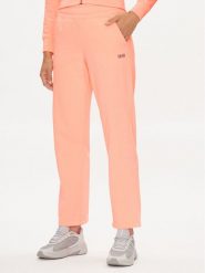 DKNY Sport Spodnie dresowe DP3P3406 Pomarańczowy Wide Leg. Brązowe spodnie dresowe damskie DKNY Sport, bez wzorów, z bawełny, sportowe. Za 319.99 zł.