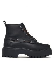 Timberland Trzewiki Stone Street TB0A27YZW021 Czarny. Czarne botki damskie Timberland, bez wzorów, ze skóry, street, bez obcasa, na płaskiej podeszwie, bez zapięcia. Za 779.99 zł.