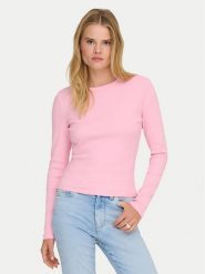 ONLY Bluzka Val 15371305 Różowy Regular Fit. Czerwone bluzki damskie ONLY, m, bez wzorów, z bawełny, bez kołnierzyka, bez ramiączek. Za 79.99 zł.