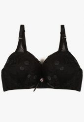 Czarny Biustonosz Full Cup Zdobiony Koronką Raviera. Czarne biustonosze Renee, z aplikacjami, z koronki. Za 14.99 zł.