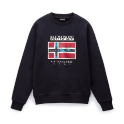 Bluza męska Napapijri B-Dorees C. Czarne bluzy męskie Napapijri, m, bez wzorów, casualowe, bez ramiączek, bez kaptura. Za 289.99 zł.