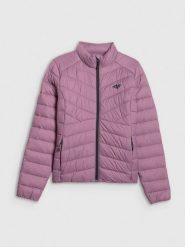 4F Kurtka z wypełnieniem syntetycznym damska - fioletowa XS. Fioletowe kurtki sportowe damskie 4F, xs, bez wzorów, z materiału, bez ramiączek, bez kaptura. Za 249.99 zł.