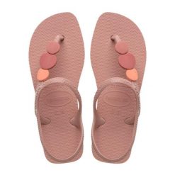 Klapki Havaianas Model Flash Urban Plus Kolor Rose. Czerwone klapki damskie Havaianas, bez wzorów, z gumy, sportowe, bez obcasa, bez zapięcia. Za 109.99 zł.