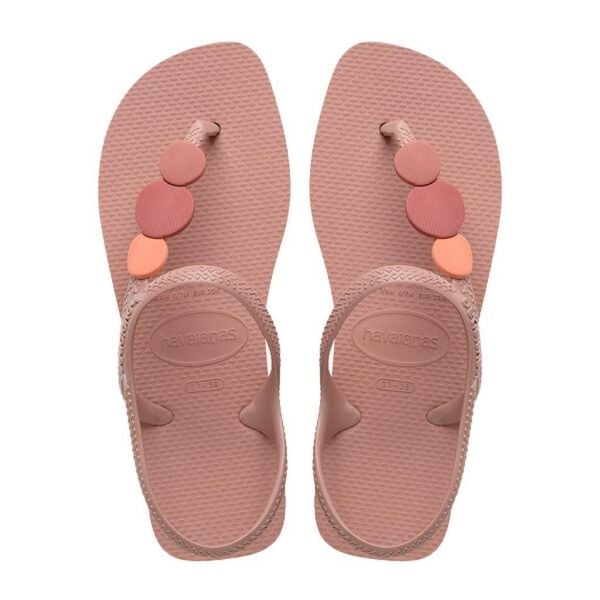 Klapki Havaianas Model Flash Urban Plus Kolor Rose. Czerwone klapki damskie Havaianas, na lato, bez wzorów, z gumy, retro, bez obcasa, bez zapięcia. Za 99.99 zł.