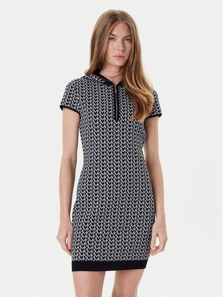 MICHAEL Michael Kors Sukienka dzianinowa MT5834LHQG Szary Regular Fit. Szare sukienki damskie MICHAEL Michael Kors, s, bez wzorów, z dzianiny, bez kołnierzyka, bez ramiączek. Za 899.99 zł.