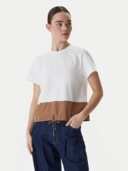 Marella T-Shirt Zorro 2615111141 Beżowy Relaxed Fit. Brązowe t-shirty damskie Marella, m, bez wzorów, z bawełny, bez kołnierzyka, bez ramiączek. Za 429.99 zł.