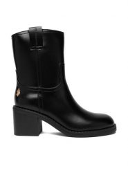 U.S. Polo Assn. Botki EO-KATIA001W/EY1 Czarny. Czarne botki damskie U.S. Polo Assn., bez wzorów, z materiału, bez obcasa, na słupku, bez zapięcia. Za 199.99 zł.