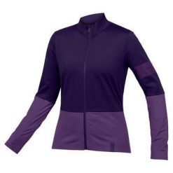 Bluza rowerowa damska Endura FS260 Jetstream bramble. Czerwone bluzy damskie ENDURA, bez wzorów, sportowe, bez ramiączek, bez kaptura. Za 349.99 zł.
