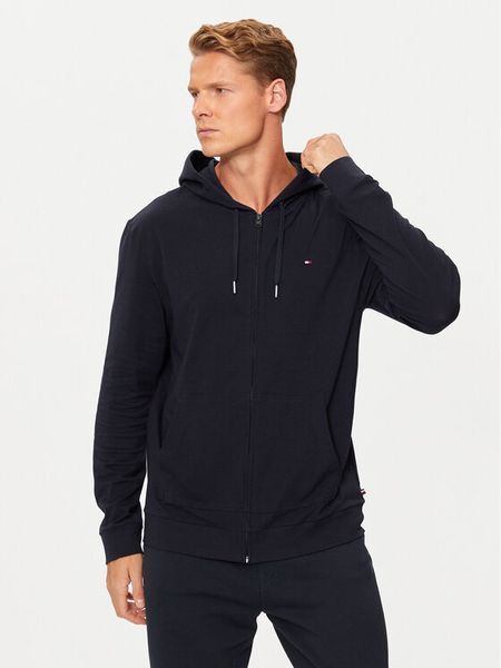Tommy Hilfiger Bluza UM0UM03434 Granatowy Regular Fit. Niebieskie bluzy męskie Tommy Hilfiger, m, bez wzorów, z bawełny, bez ramiączek, bez kaptura. Za 329.99 zł.