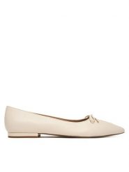 LAUREN RALPH LAUREN Baleriny 802P06376003 Biały. Białe balerinki damskie Lauren Ralph Lauren, bez wzorów, ze skóry, bez obcasa, bez zapięcia. Za 689.99 zł.