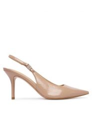 Guess Szpilki FLTNAS LEP05 Beżowy ciemny. Brązowe szpilki damskie Guess, z aplikacjami, z lakierowanej skóry, bez obcasa, na szpilce, bez zapięcia. Za 634.99 zł.