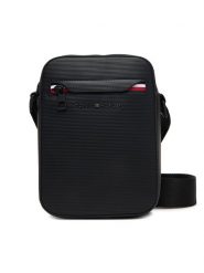 Tommy Hilfiger Saszetka Th Corp Mini Reporter AM0AM14020 Czarny. Czarne torby na ramię męskie Tommy Hilfiger, ze skóry. Za 369.99 zł.