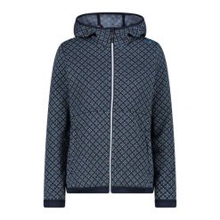 Damska kurtka z kapturem CMP. Niebieskie kurtki sportowe damskie CMP, bez wzorów, bez ramiączek, z kapturem, trekkingowe. Za 323.50 zł.
