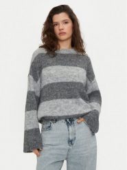 Noisy May Sweter Sutton 27031244 Szary Loose Fit. Szare swetry nierozpinane damskie Noisy May, xs, bez wzorów, z syntetyku, bez kołnierzyka, bez ramiączek. Za 229.99 zł.