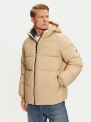 Tommy Jeans Kurtka puchowa Essential DM0DM19786 Beżowy Regular Fit. Brązowe kurtki męskie Tommy Jeans, m, bez wzorów, z jeansu, bez kaptura. Za 689.99 zł.