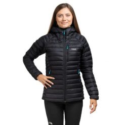 Kurtka Trekkingowa Rab Microlight Alpine Long Women. Czarne kurtki męskie RAB, s, bez wzorów, sportowe, bez kaptura. Za 935.99 zł.
