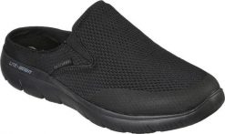 Skechers Skechers męskie czarne klapki Summits Vindicator 232296 BBK black 47,5. Czarne klapki męskie Skechers, bez wzorów, bez zapięcia. Za 299.99 zł.