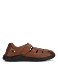 Go Soft Sandały ROMA-02 MI18 Brązowy. Brązowe sandały męskie GO SOFT, bez wzorów, z materiału, bez zapięcia. Za 139.99 zł.