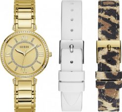 Zegarek Guess Zegarek damski Guess GW0588L1 CYRKONIE złoty. Żółte zegarki damskie Guess, złote. Za 1,199.00 zł.