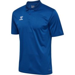 Koszulka poliestrowa sportowa Hummel Essential 24 Polo. Niebieskie koszulki sportowe męskie Hummel, xl, bez wzorów, bez ramiączek, tenisowe. Za 100.00 zł.