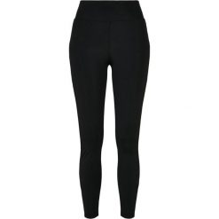 Damskie Legginsy Z Wysokimi Stanami Z Błyszczącym Paskiem. Brązowe legginsy damskie Urban Classics, bez wzorów. Za 95.99 zł.