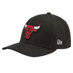 Czapka z daszkiem dla dorosłych 9FIFTY Chicago Bulls Stretch Snap Cap. Czarne czapki damskie New Era, bez wzorów, z bawełny. Za 149.99 zł.