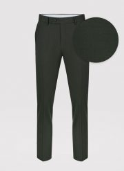 PAKO LORENTE – Ciemnozielone spodnie garniturowe z wełną. Zielone eleganckie spodnie męskie Pako Lorente, bez wzorów, z lycry. Za 199.99 zł.